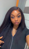 Kinky Straight Glueless HD Lace Wig – 5x5 Closure, 100% Human Hair, Pre-Plucked, 22 Inch