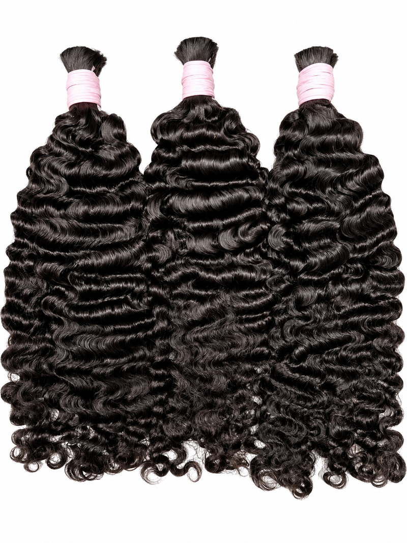 Raw Burmese Boho curly bulk hair